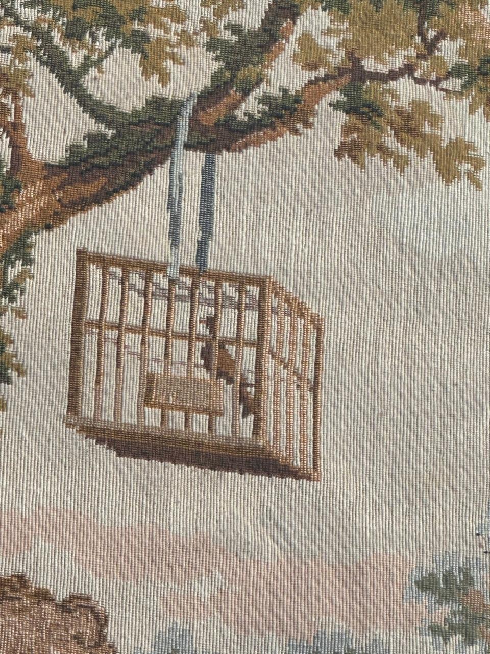 Schöner französischer Jacquard-Wandteppich im Aubusson-Stil, Vintage  