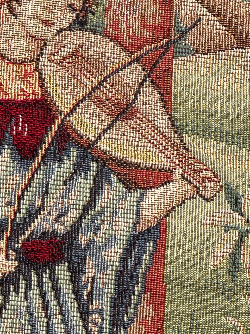 Schöner französischer Jacquard-Wandteppich im Aubusson-Stil, Vintage  