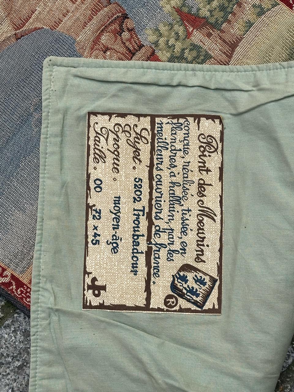 Schöner französischer Jacquard-Wandteppich im Aubusson-Stil, Vintage  