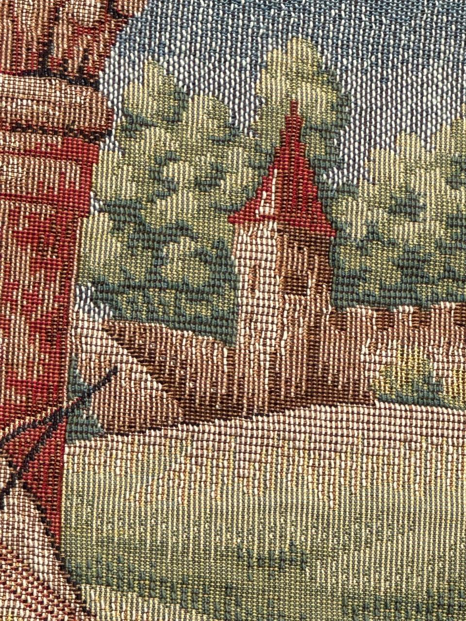 Schöner französischer Jacquard-Wandteppich im Aubusson-Stil, Vintage  