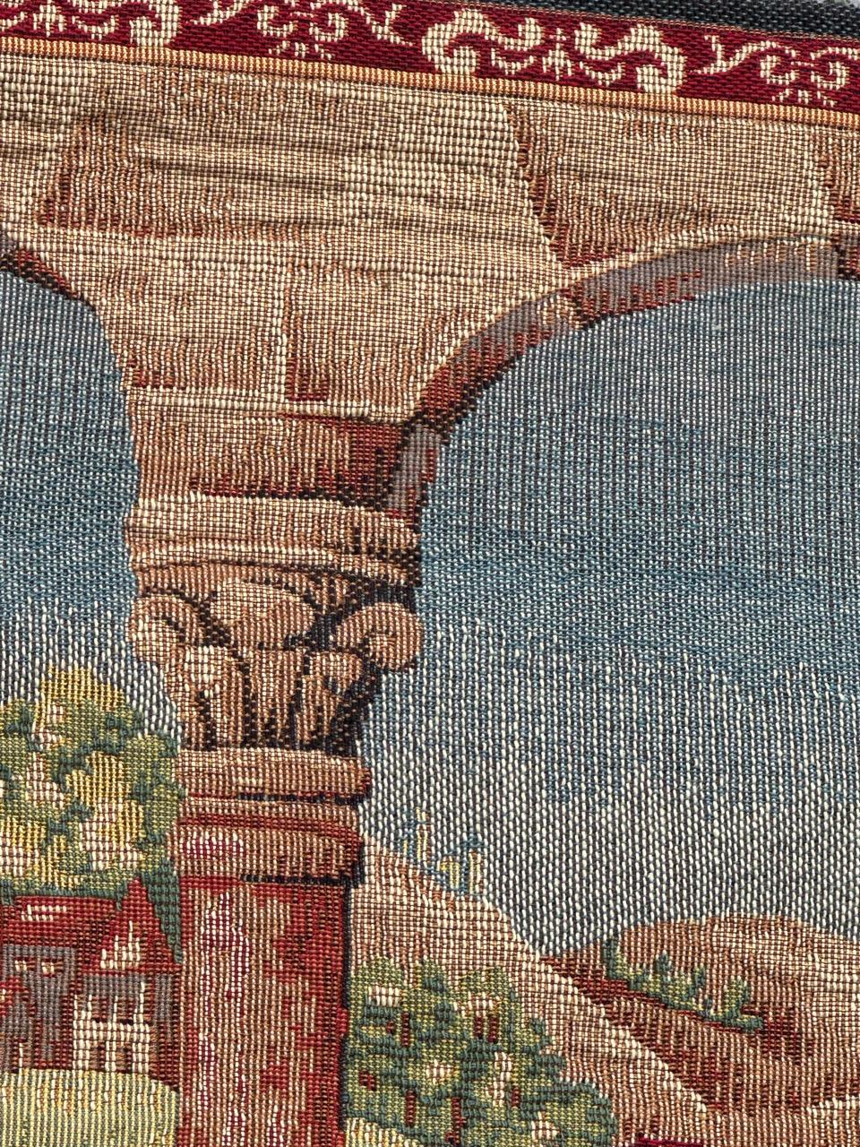 Schöner französischer Jacquard-Wandteppich im Aubusson-Stil, Vintage  