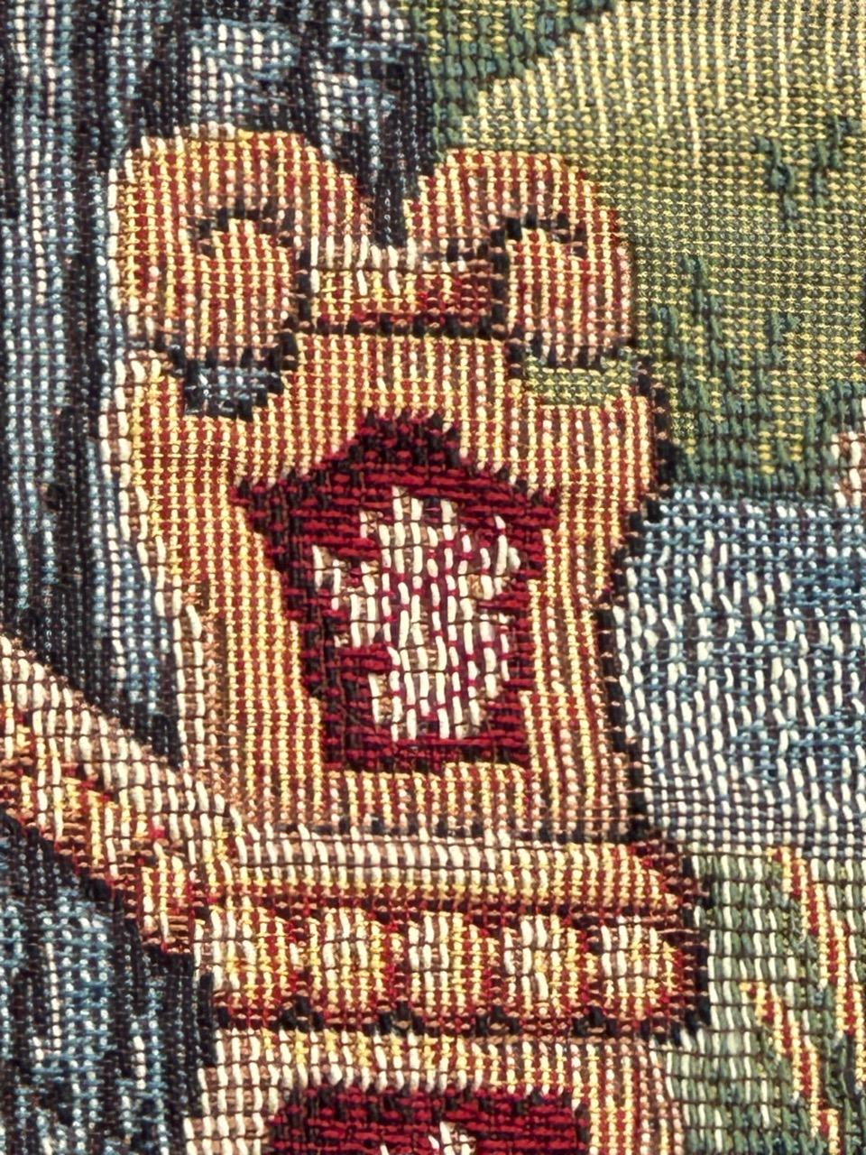Schöner französischer Jacquard-Wandteppich im Aubusson-Stil, Vintage  