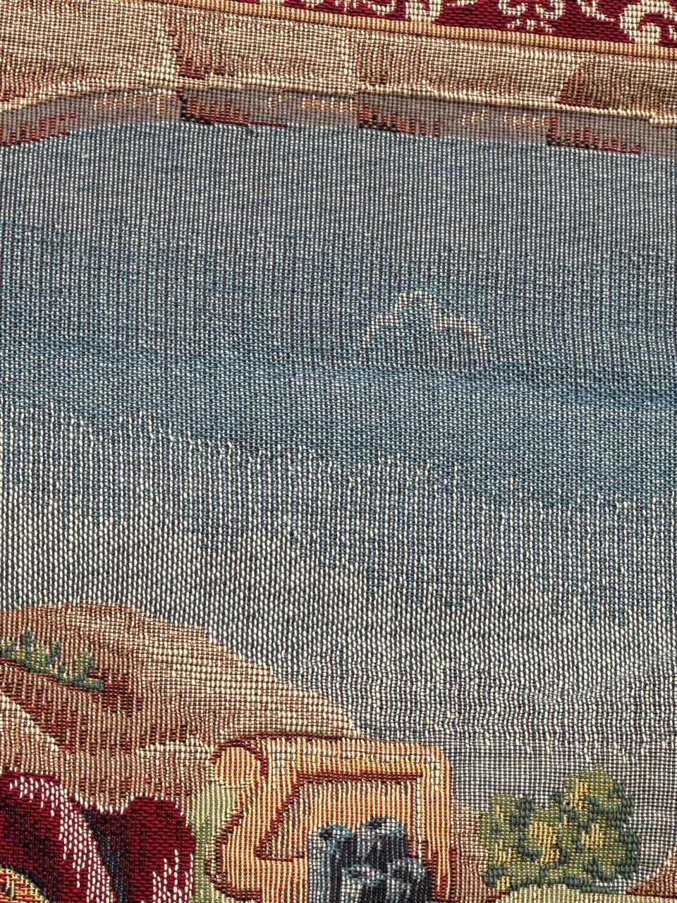 Schöner französischer Jacquard-Wandteppich im Aubusson-Stil, Vintage  