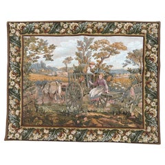 Bobyrug’s Nice Retro French Aubusson Style Jaquar Tapestry