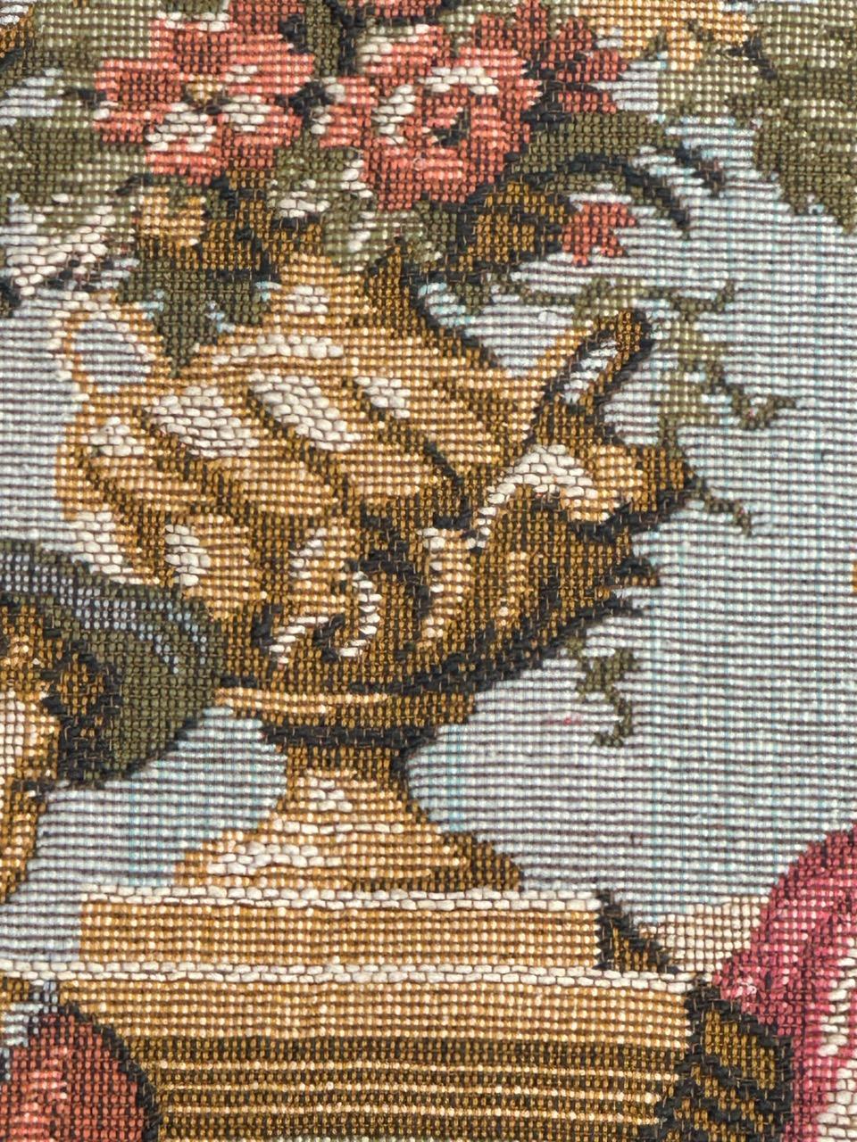 Schöner französischer Jacquard-Wandteppich im Aubusson-Stil mit Paneel im Aubusson-Stil im Angebot 3