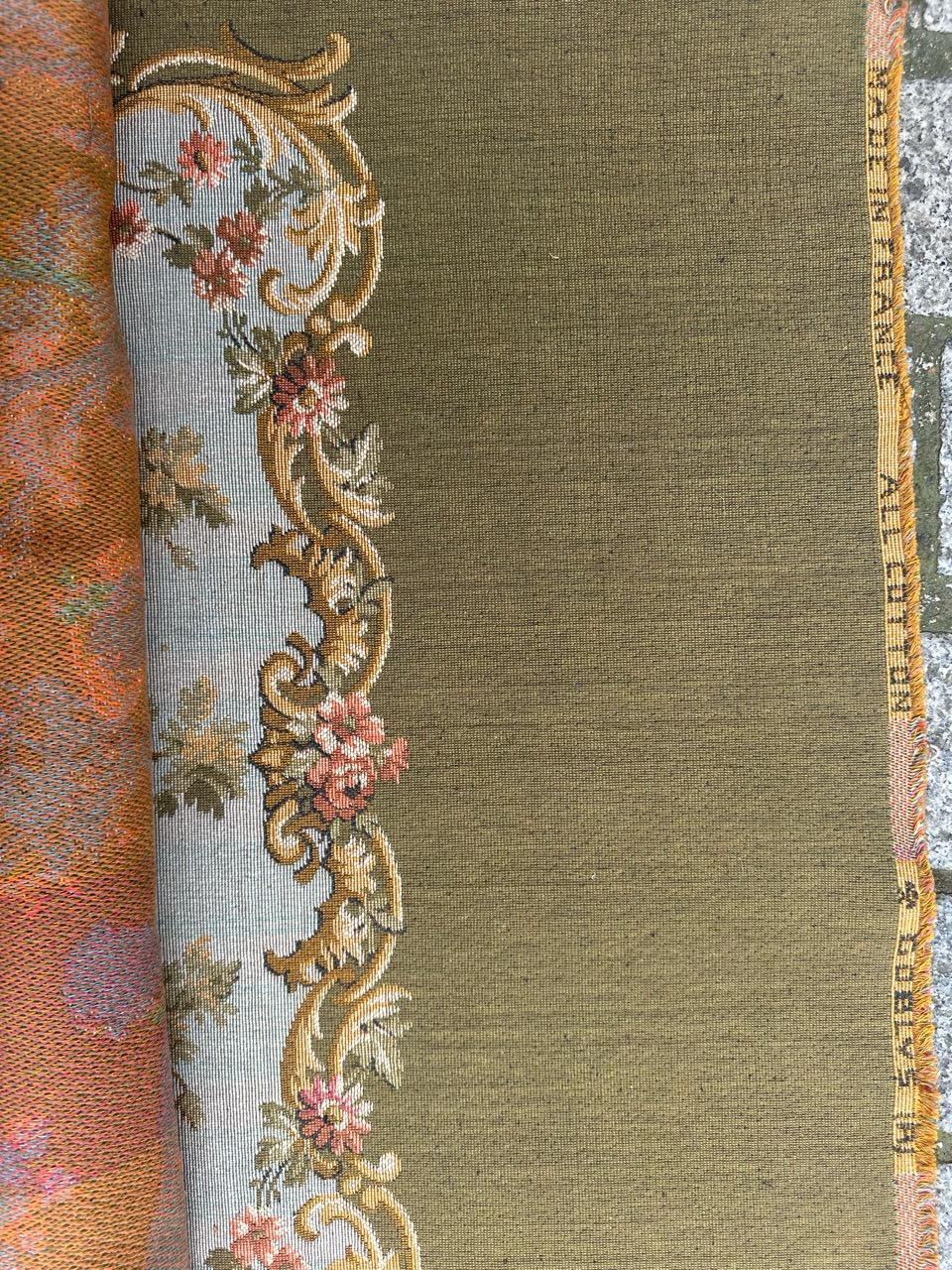 Schöner französischer Jacquard-Wandteppich im Aubusson-Stil mit Paneel im Aubusson-Stil im Angebot 9