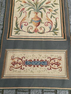 Nice vintage French Aubusson Style Panel Jacquard Tapestry
