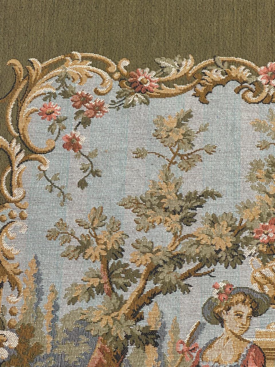Schöner französischer Jacquard-Wandteppich im Aubusson-Stil mit Paneel im Aubusson-Stil (20. Jahrhundert) im Angebot