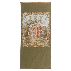 Schöner französischer Jacquard-Wandteppich im Aubusson-Stil mit Paneel im Aubusson-Stil