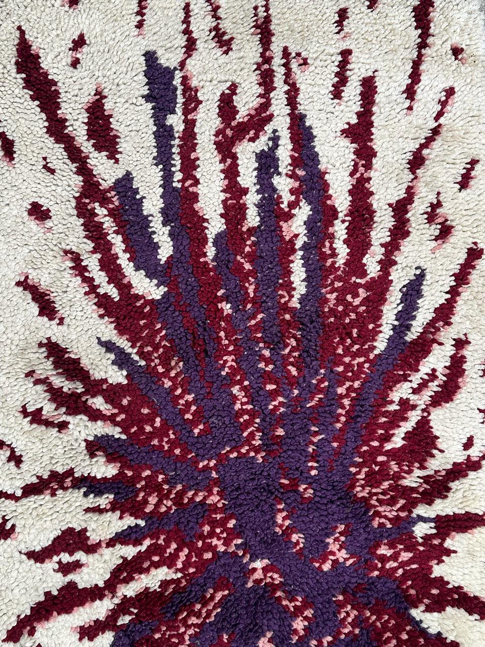 Modern Nice vintage French Cogolin rug modern design  For Sale