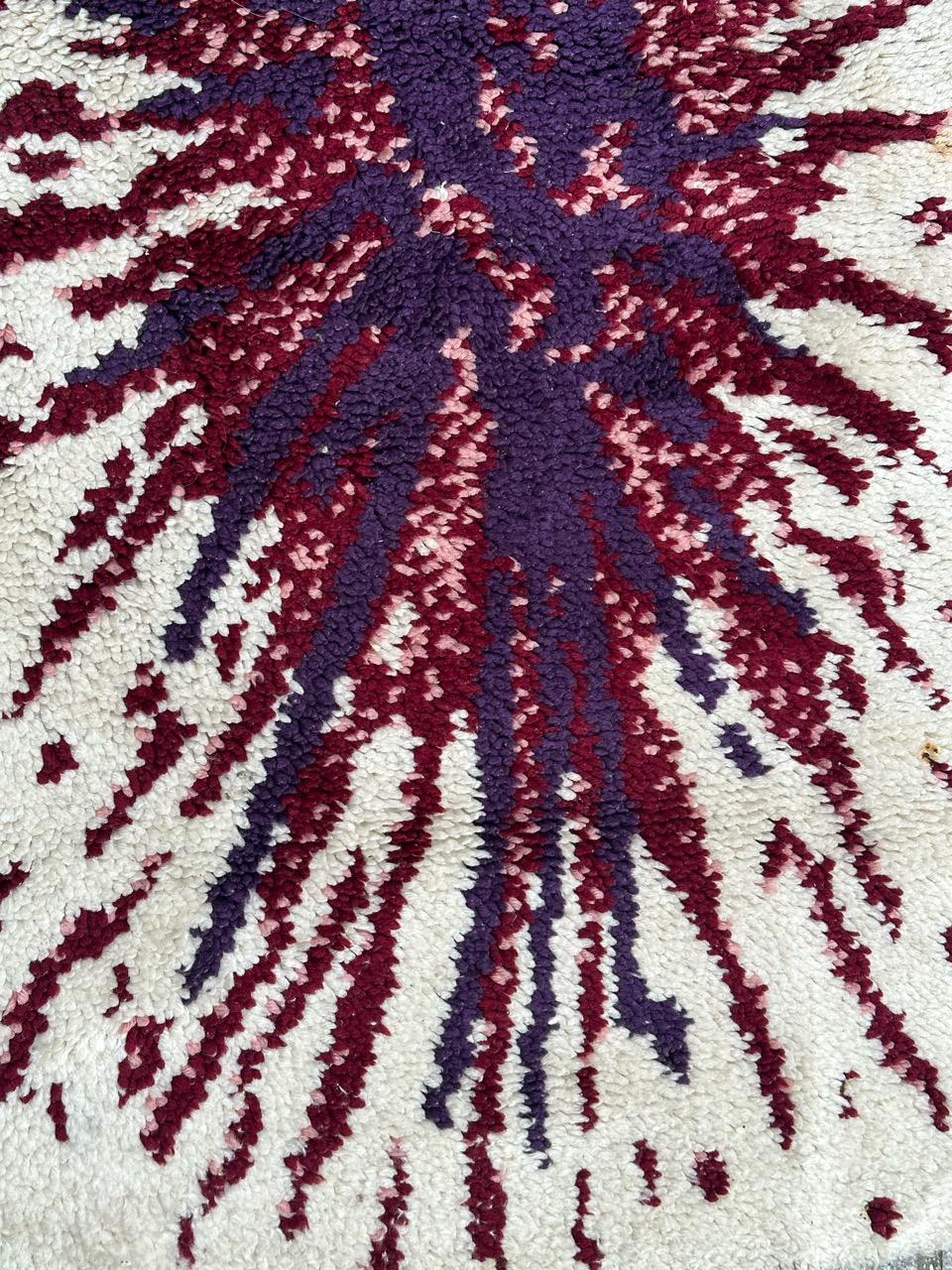 Nice vintage French Cogolin rug modern design  In Good Condition For Sale In Saint Ouen, FR
