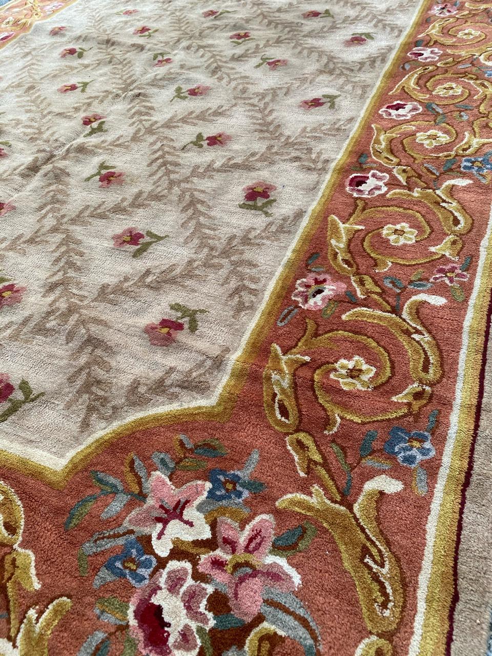 Nice Vintage French Janus Rug 1