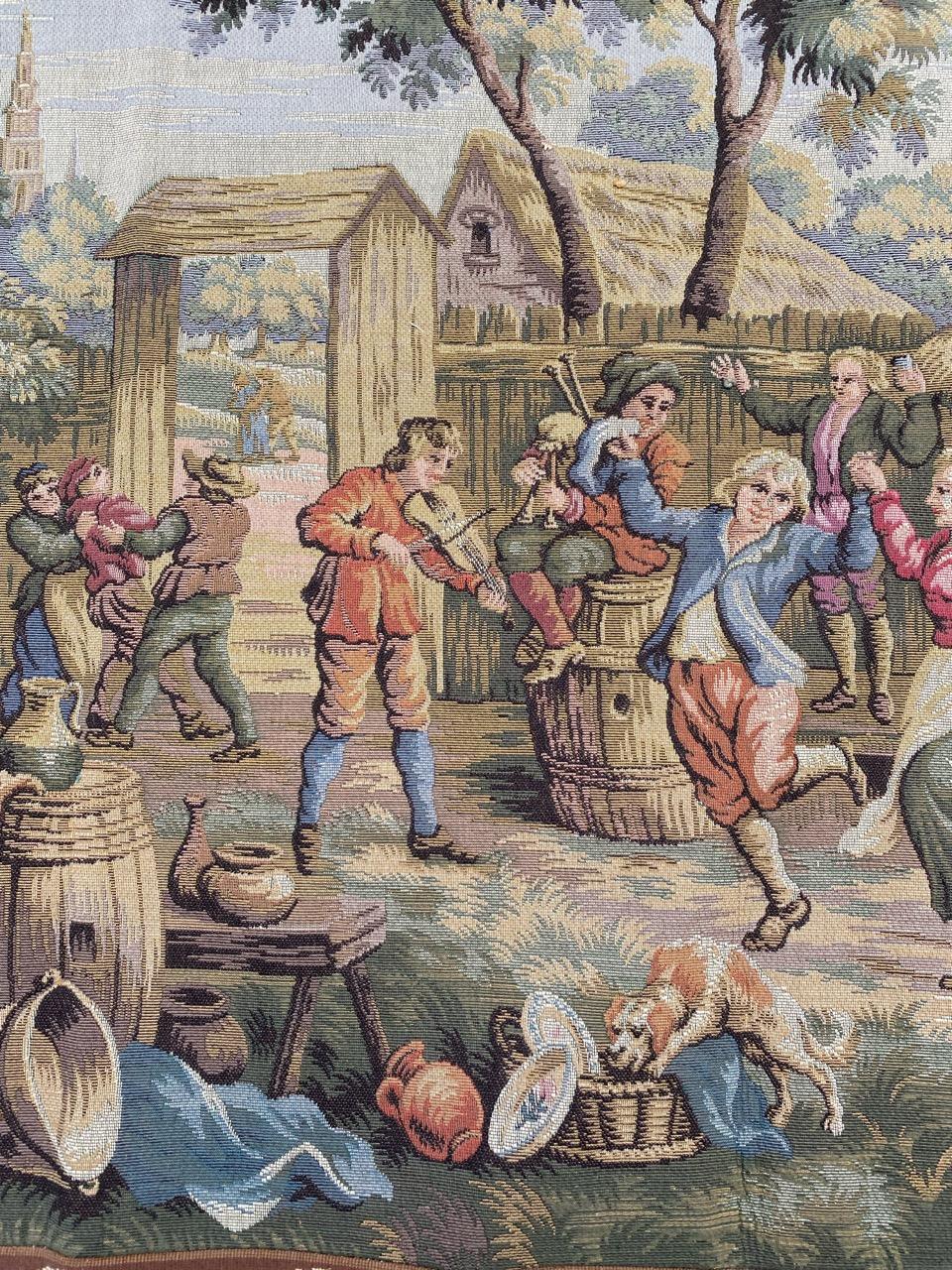 Fin du 20e siècle Belle tapisserie Jacquard de style Aubusson 
