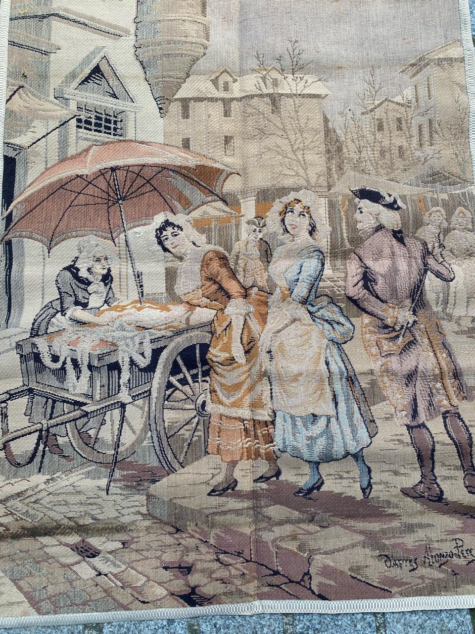 Bobyrug’s Nice Vintage French Jaquar Tapestry For Sale 4