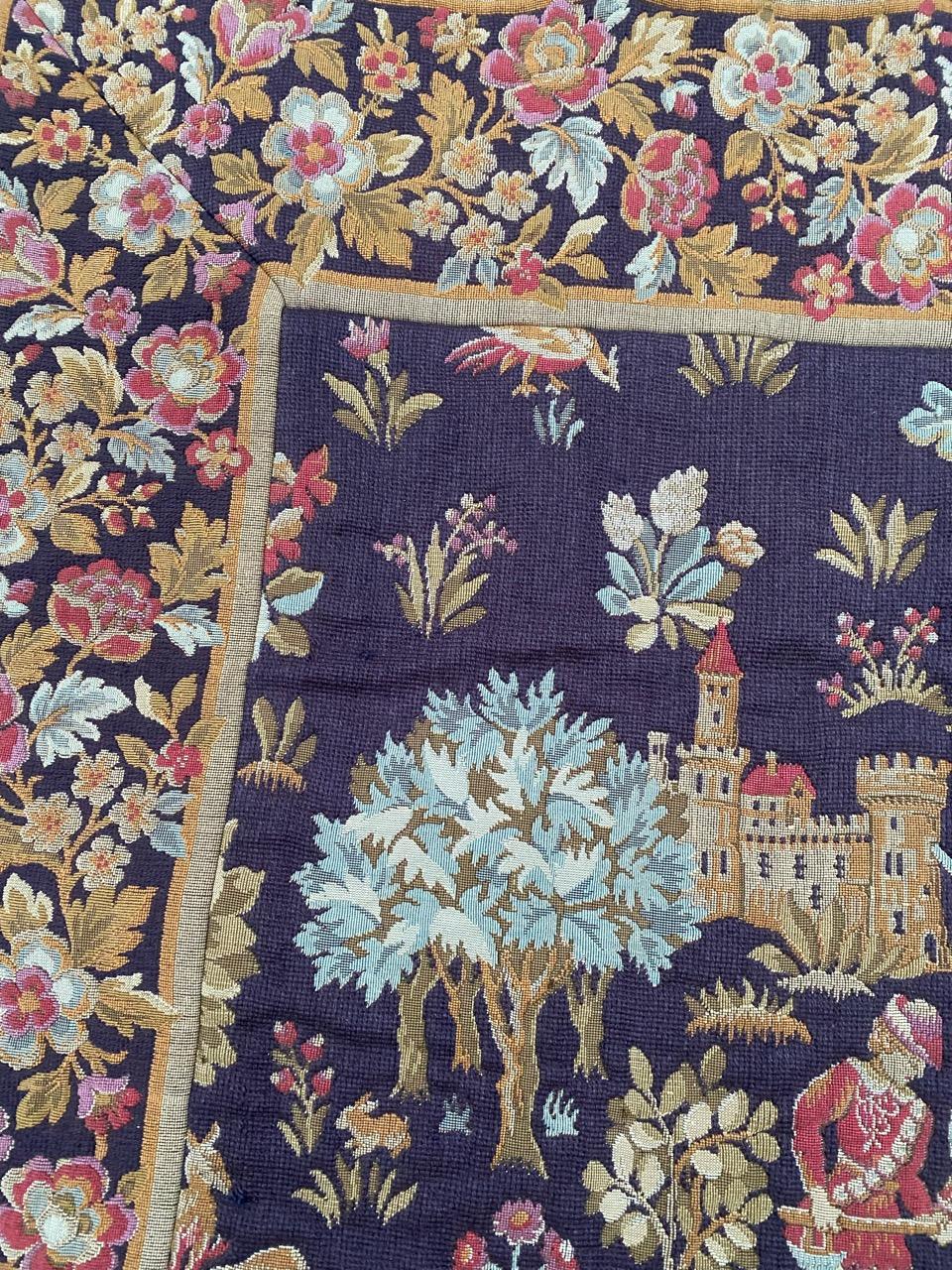 Bobyrug’s Nice Vintage French Jaquar Tapestry  For Sale 6