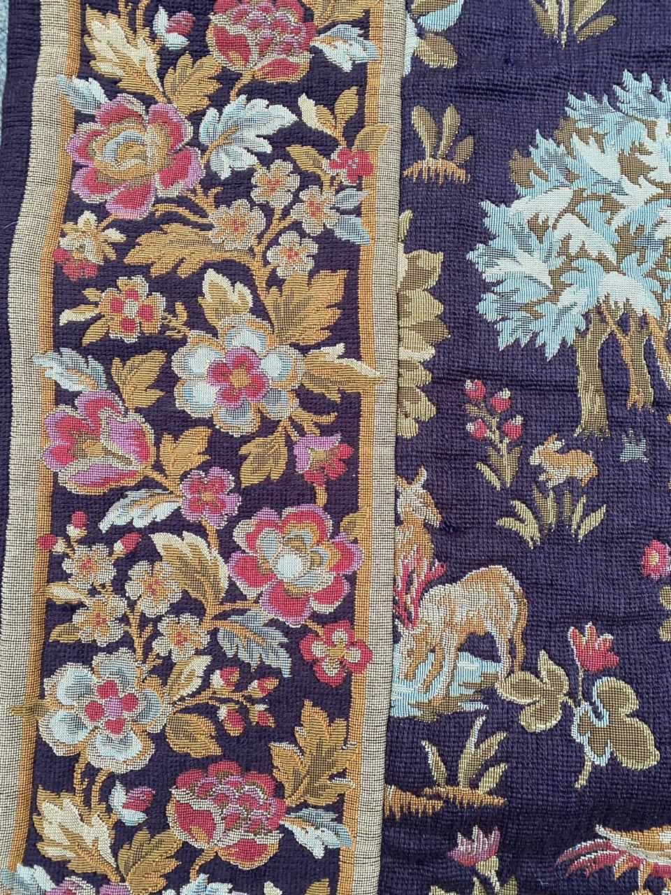 Bobyrug’s Nice Vintage French Jaquar Tapestry  For Sale 8