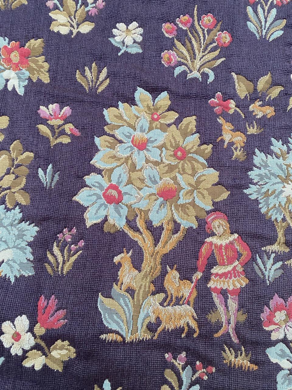 Wool Bobyrug’s Nice Vintage French Jaquar Tapestry  For Sale
