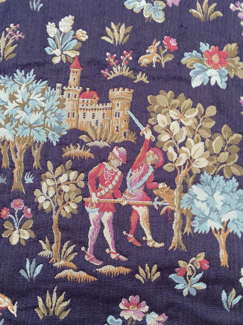Bobyrug’s Nice Vintage French Jaquar Tapestry  For Sale 1
