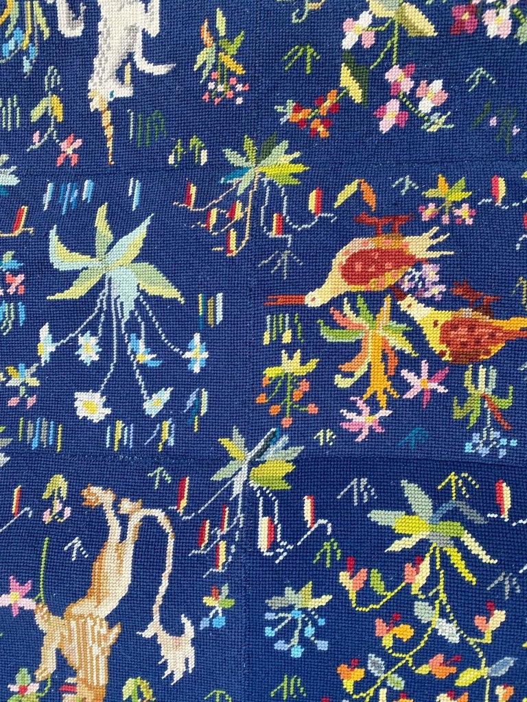 Nice Vintage French Needlepoint Tapestry For Sale at 1stDibs