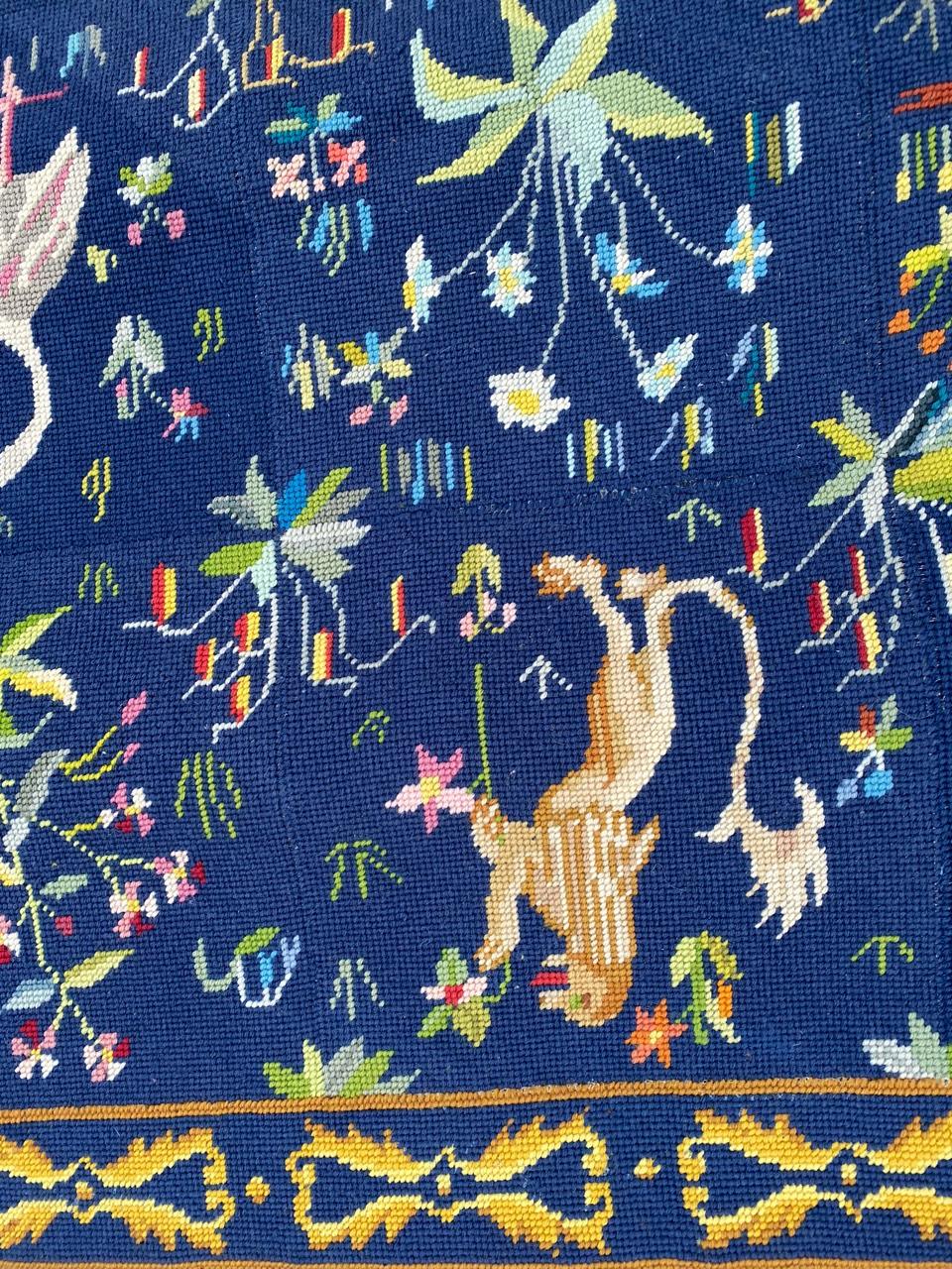 20th Century Nice Vintage French Needlepoint Tapestry