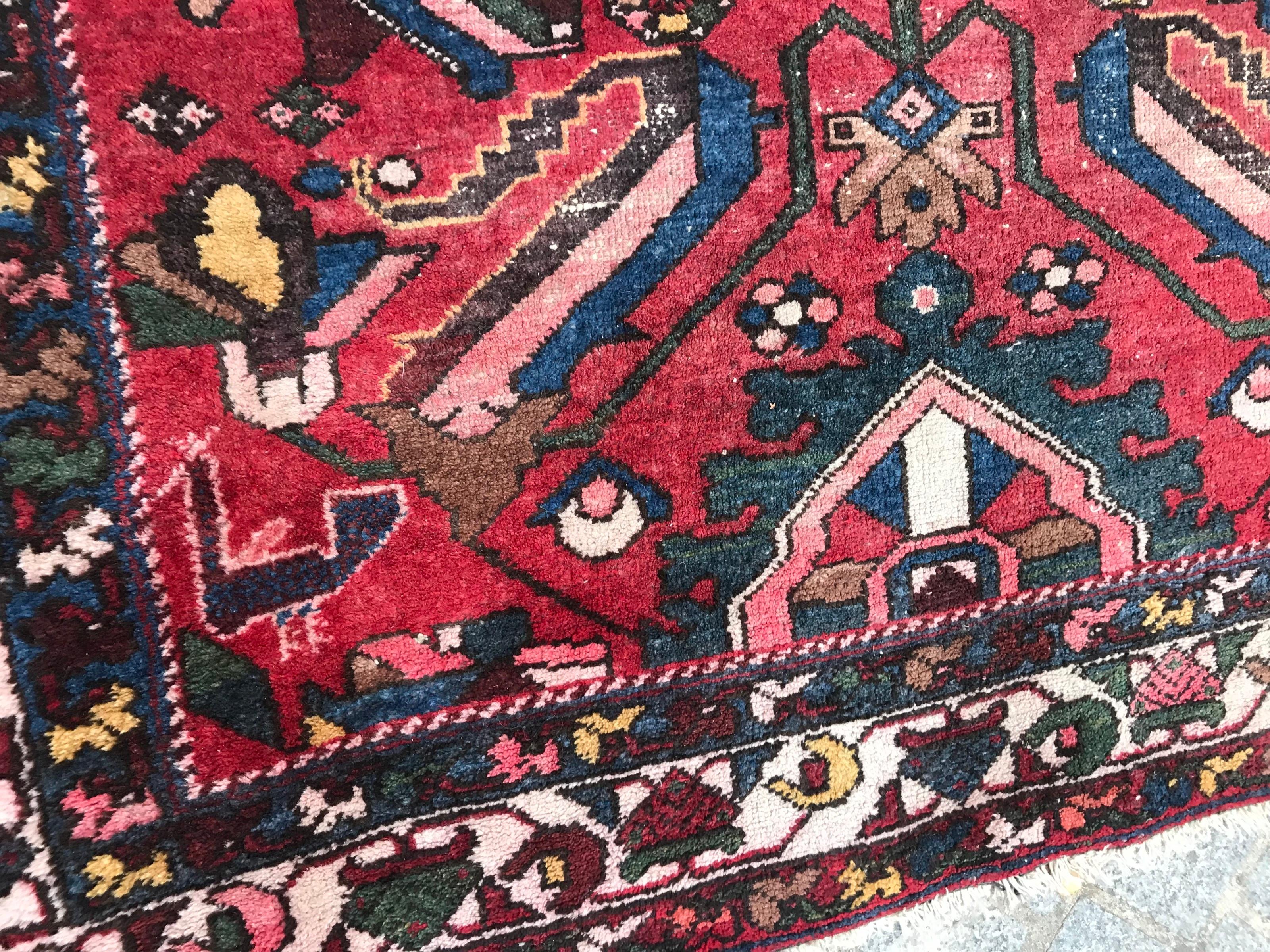 Kazak Nice Vintage Hamadan Rug For Sale