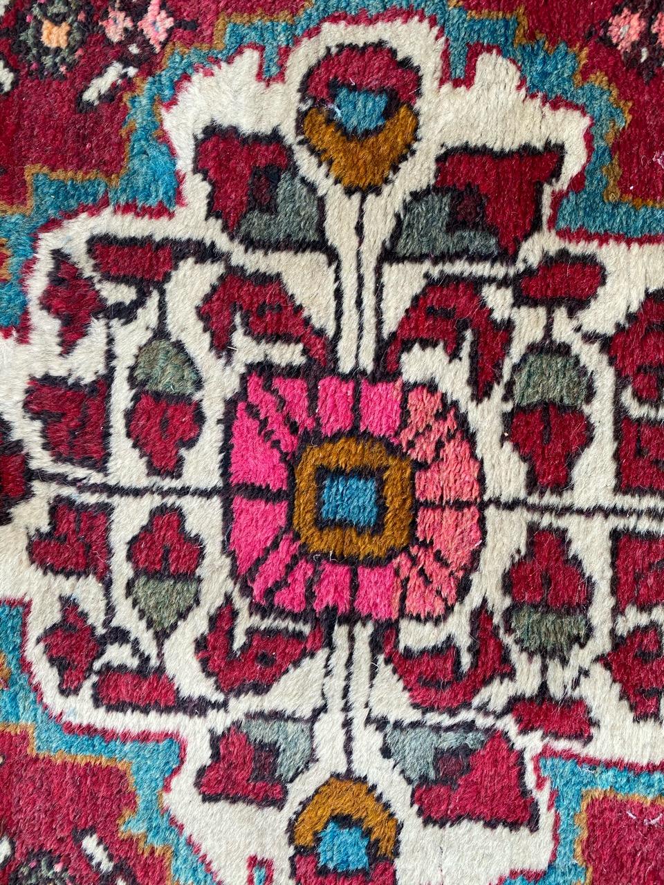 Joli tapis de couloir vintage Hamadan en vente 6