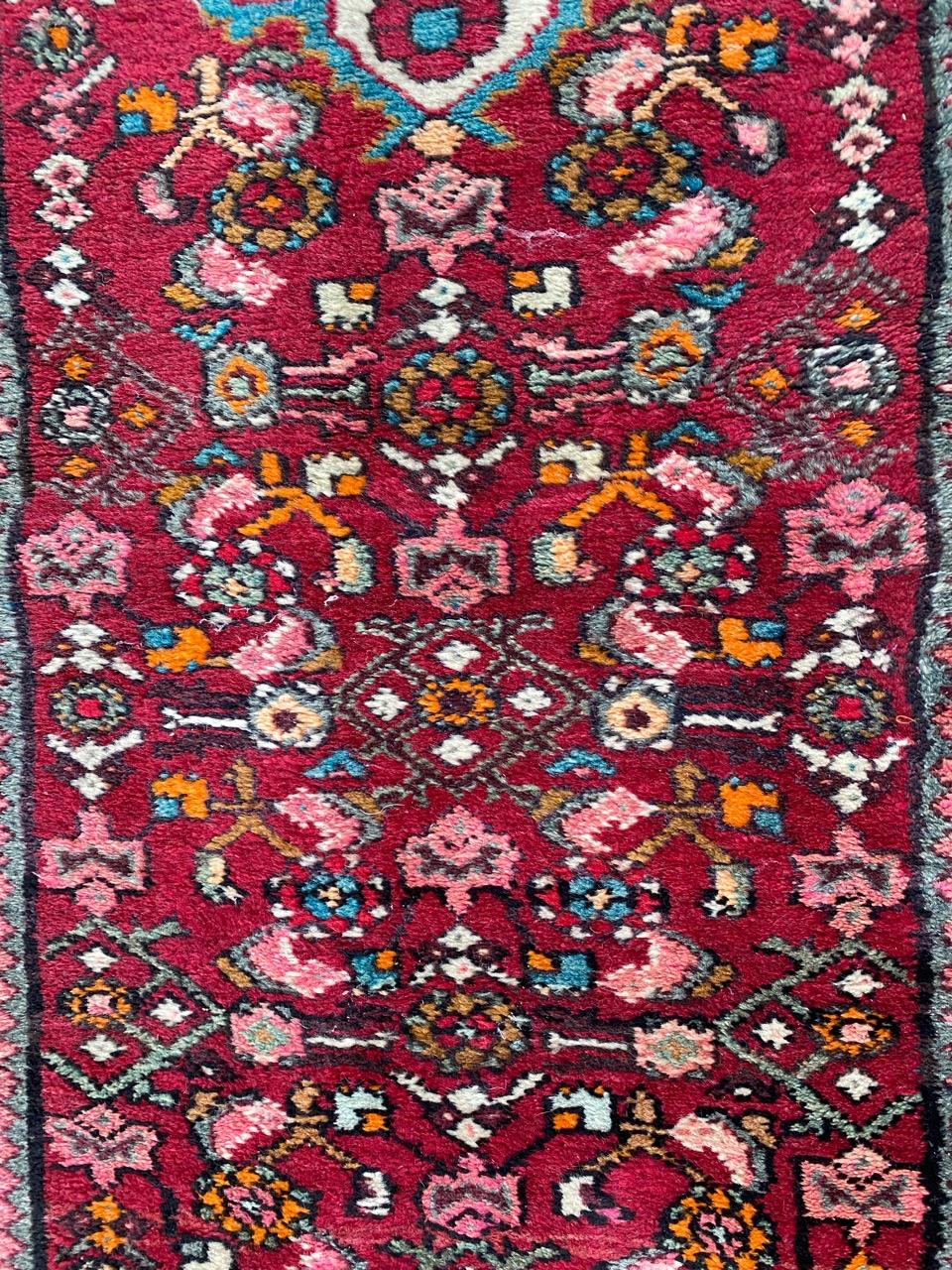 Hand-Knotted Nice Vintage Hamadan Runner For Sale