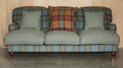 NICE VINTAGE HARRIS TWEED MADE IN ENGLAND HOWARD & SON's GEORGE SMITH STYLE SOFA
