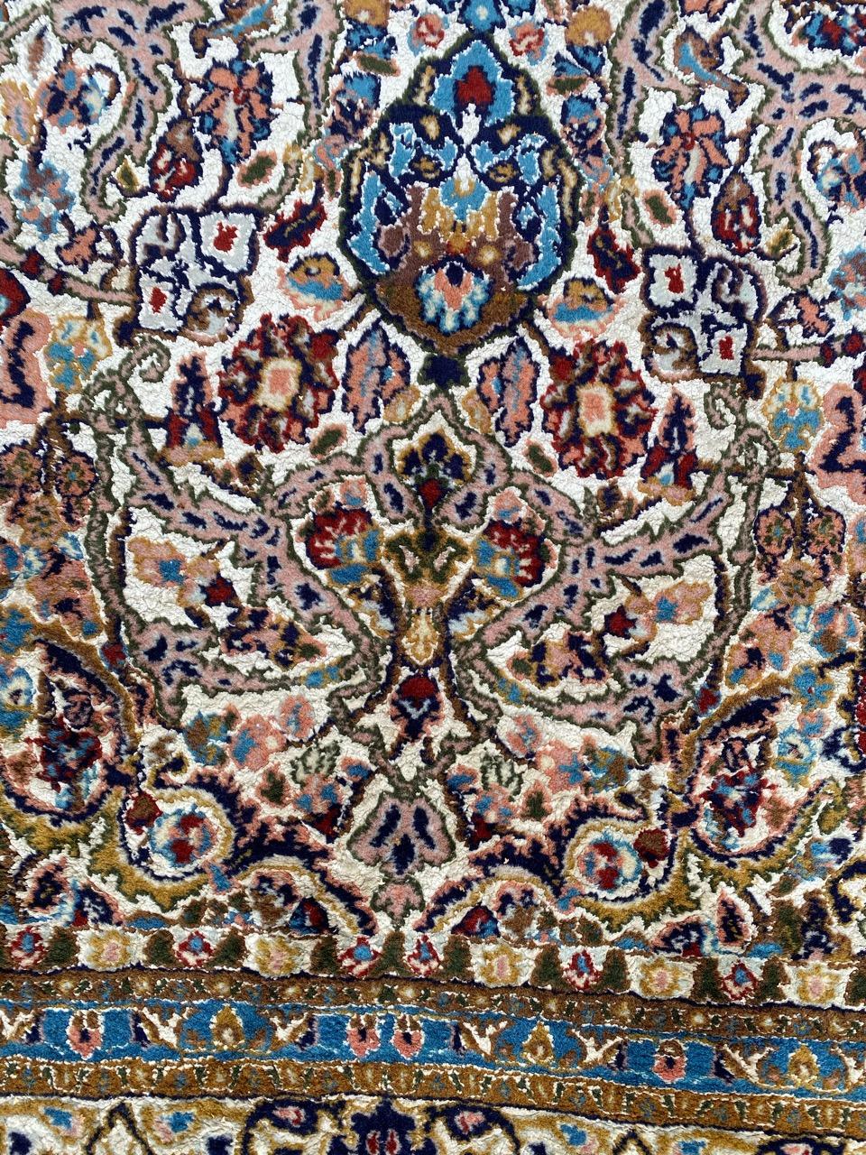 Nice Vintage Indian Punjab Silk Rug 4