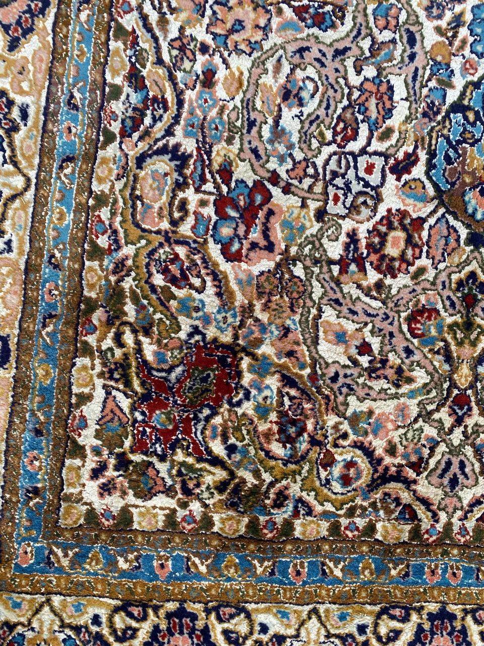 Nice Vintage Indian Punjab Silk Rug 5