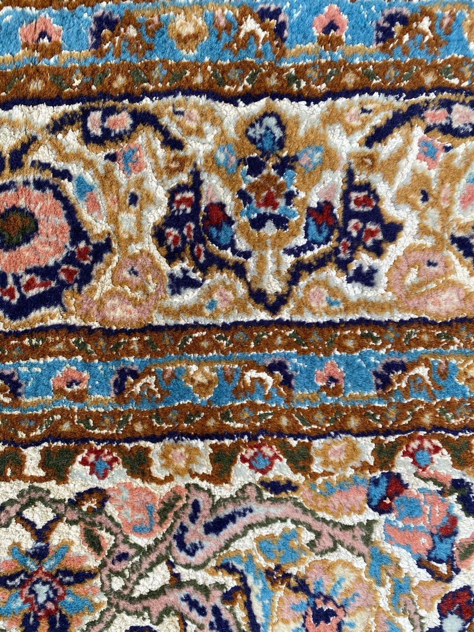 Bobyrug’s Nice Vintage Indian Punjab Silk Rug For Sale 8