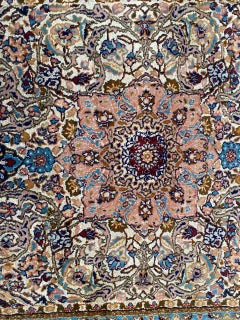Bobyrug’s Nice Vintage Indian Punjab Silk Rug