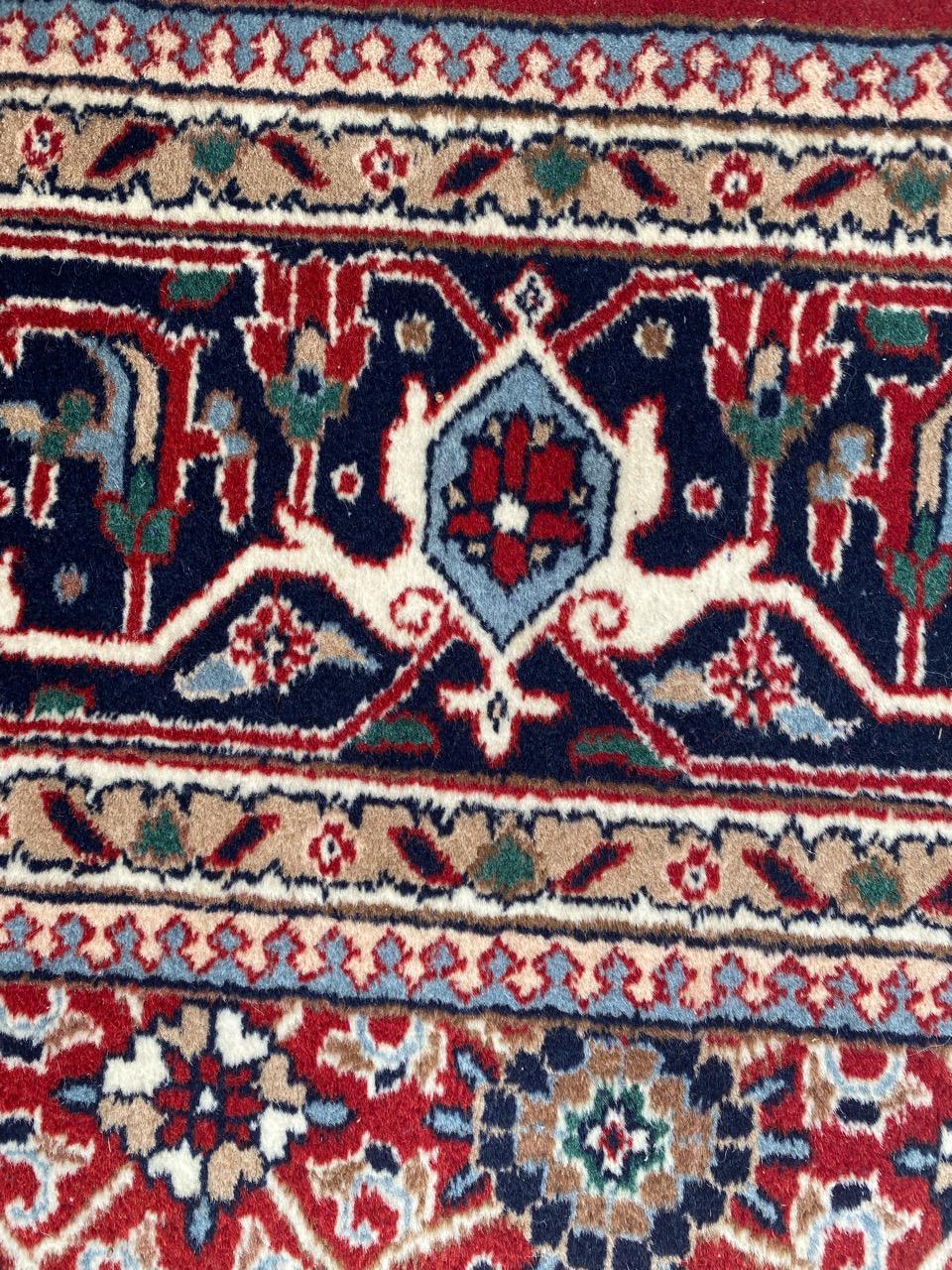 Bobyrug's Nice Vintage Indian rug Bon état - En vente à Saint Ouen, FR