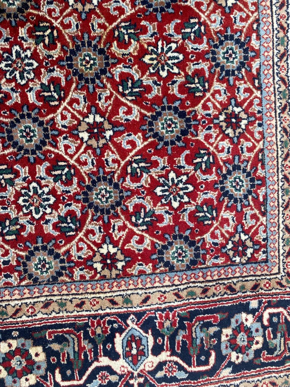 Bobyrug’s Nice Vintage Indian rug For Sale 1