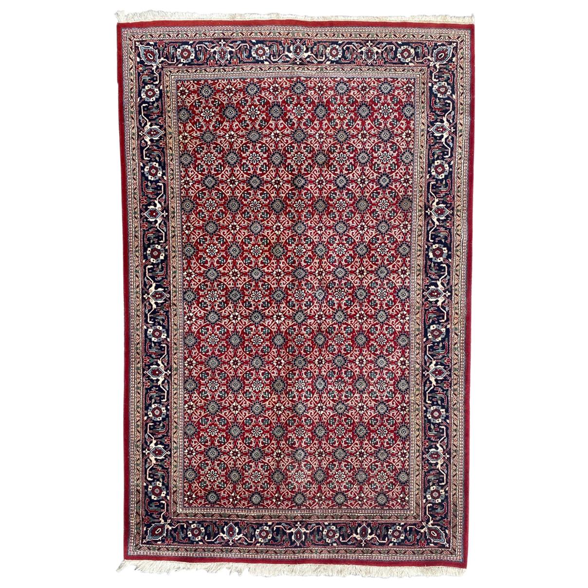 Bobyrug’s Nice Vintage Indian rug For Sale