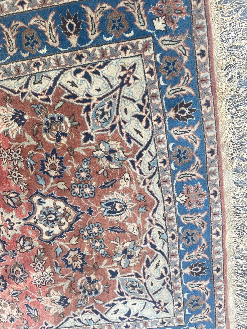 Bobyrug’s Nice Vintage Isfahan Najafabad Rug For Sale 6
