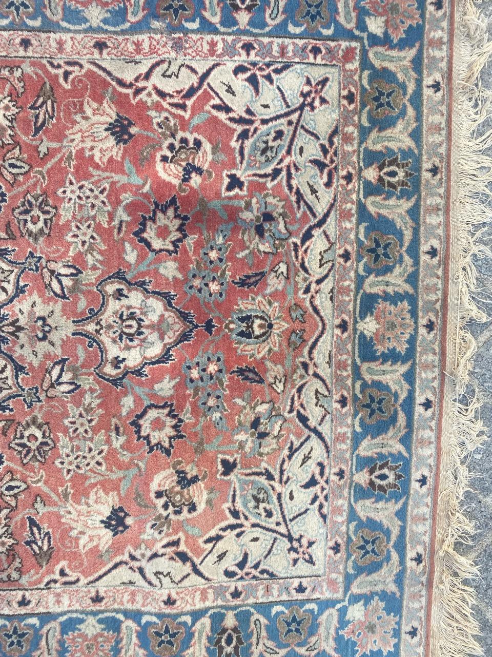 Kashan Bobyrug’s Nice Vintage Isfahan Najafabad Rug For Sale