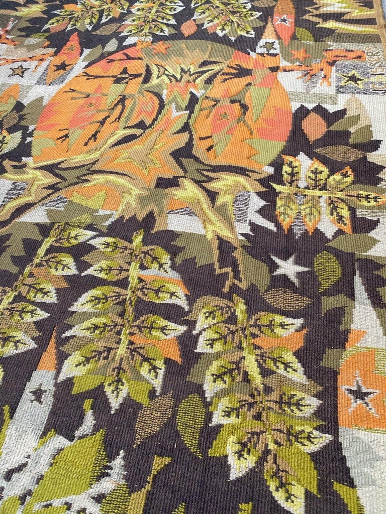 Nice Vintage Jaquar Tapestry with a Modern Jean Claude Bissery Design For Sale 7