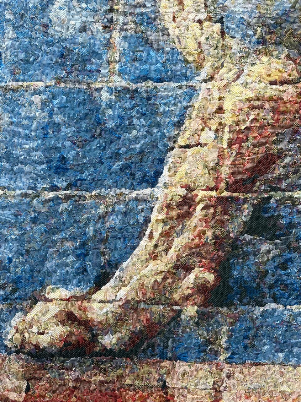 Bobyrug's Nice Vintage Jaquar Wandteppich mit Löwe II - Darius Wandteppich Design im Zustand „Hervorragend“ im Angebot in Saint Ouen, FR