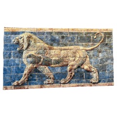 Bobyrug's Nice Vintage Jaquar Wandteppich mit Löwe II - Darius Wandteppich Design