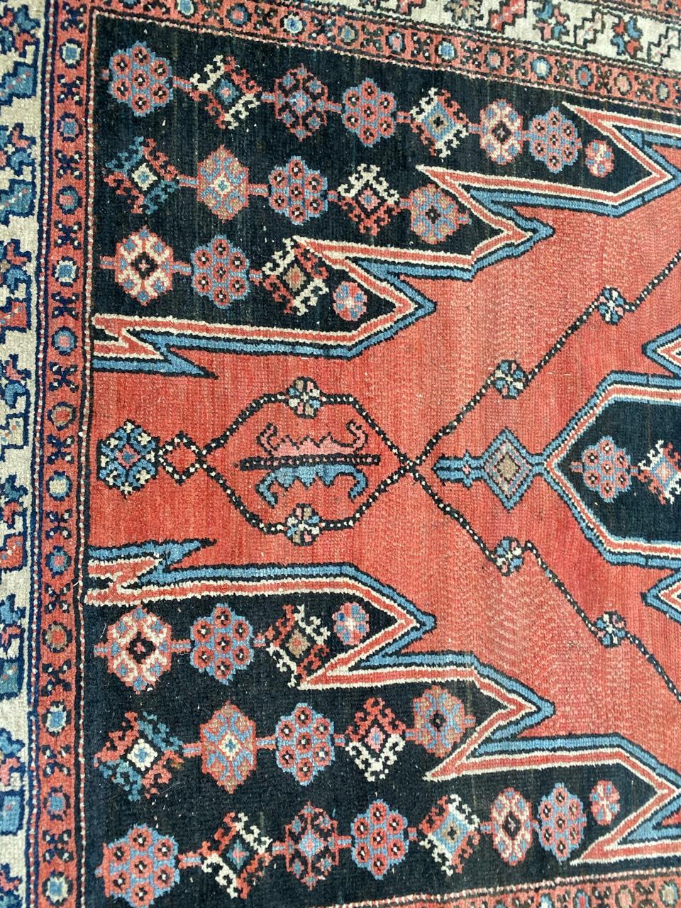 Tribal Nice Vintage Kurdish Zanjan Rug For Sale