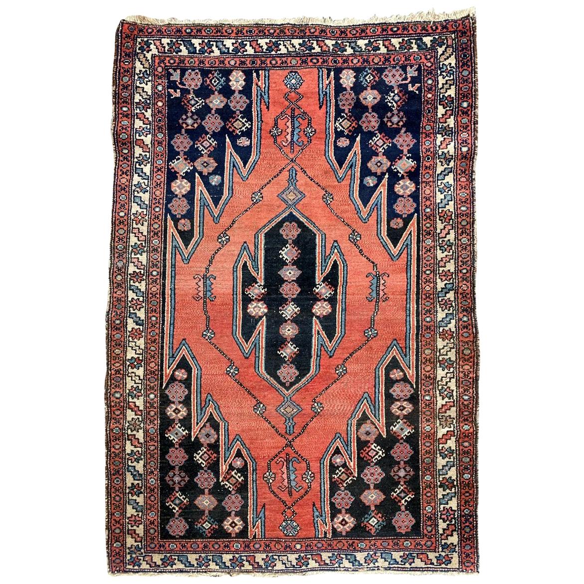 Nice Vintage Kurdish Zanjan Rug