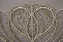 Nice Vintage Lacquered Bamboo and Rattan Headboard
