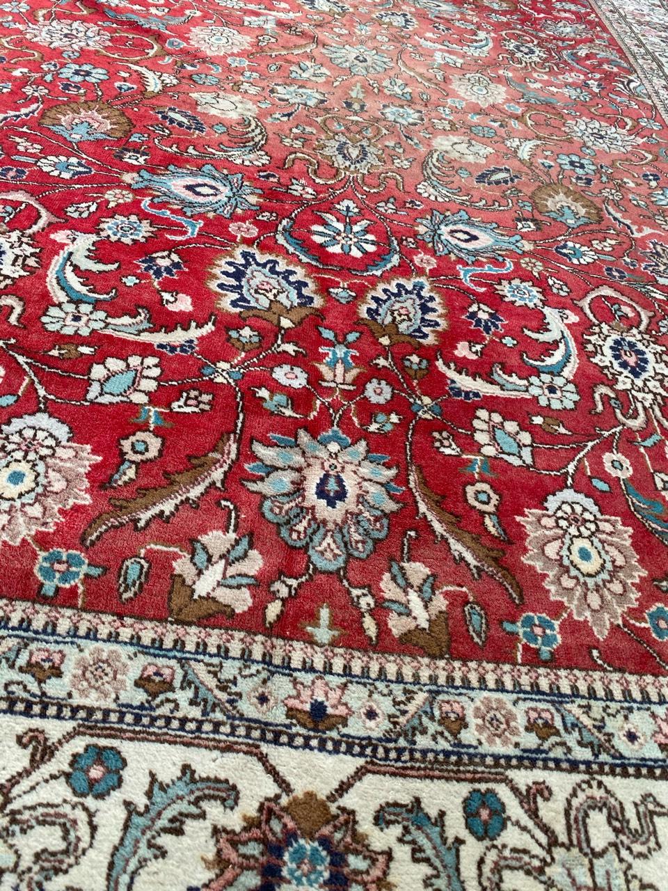 Schöner großer Vintage-Tabriz-Teppich im Angebot 3