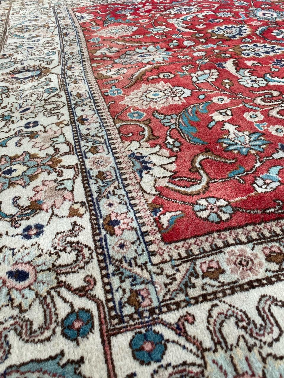Schöner großer Vintage-Tabriz-Teppich im Angebot 6