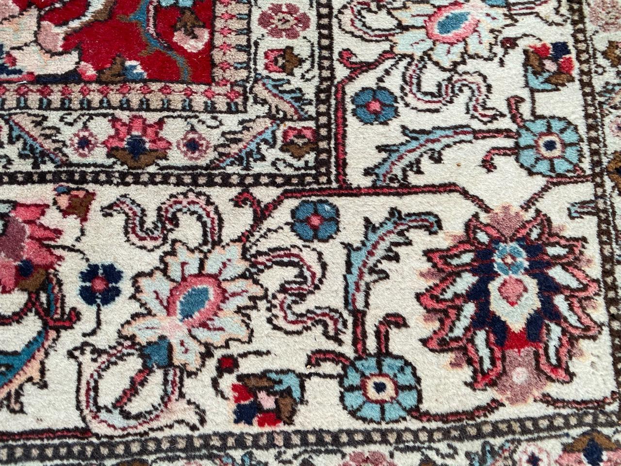 Schöner großer Vintage-Tabriz-Teppich im Angebot 8