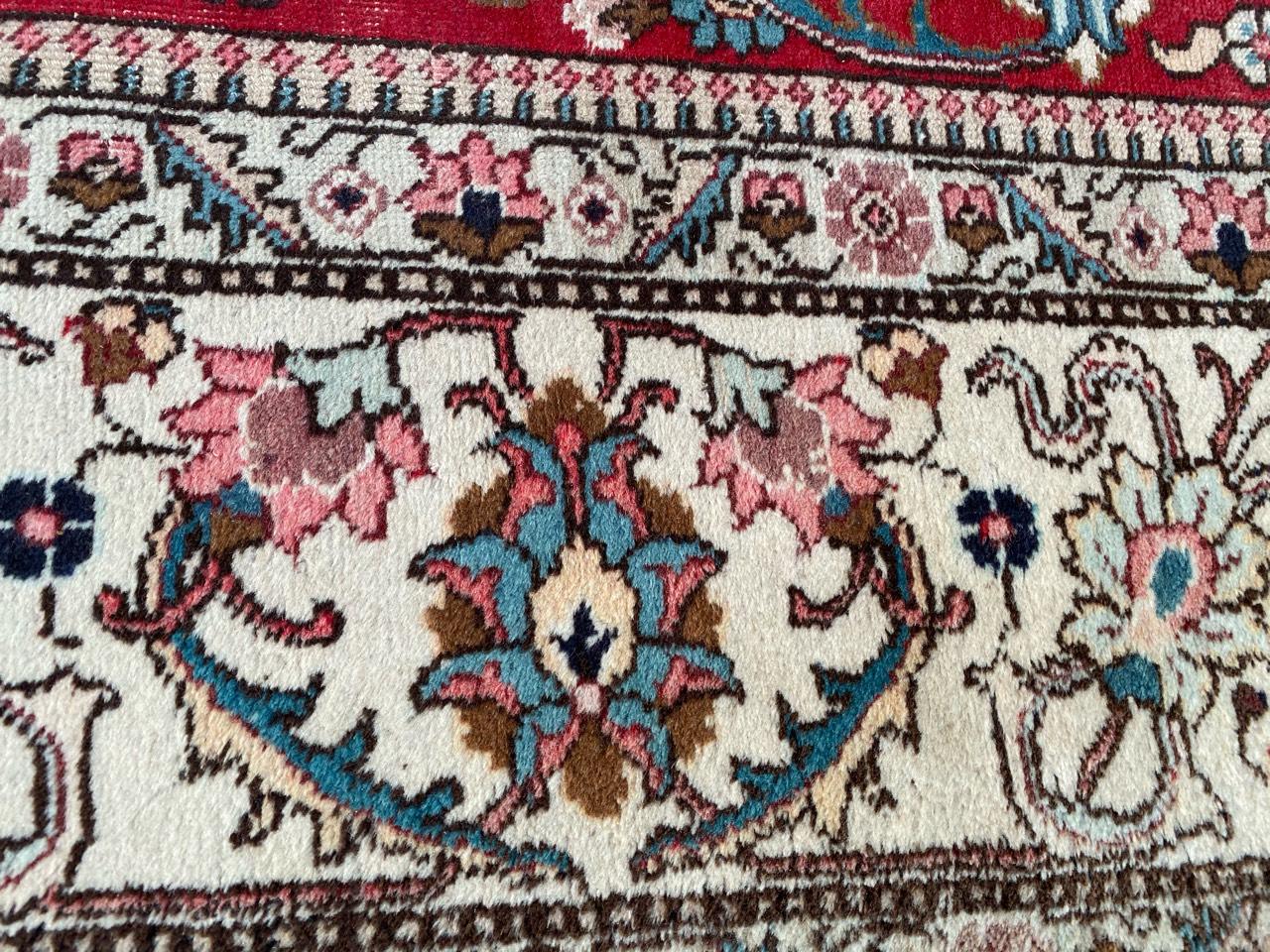 Schöner großer Vintage-Tabriz-Teppich (Wolle) im Angebot