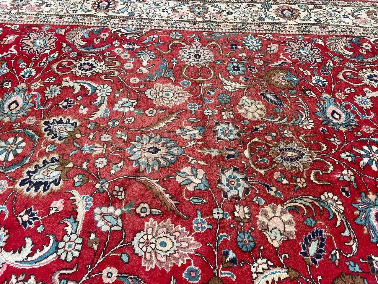 Schöner großer Vintage-Tabriz-Teppich im Angebot 2