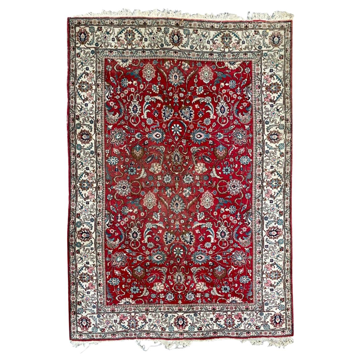 Schöner großer Vintage-Tabriz-Teppich im Angebot