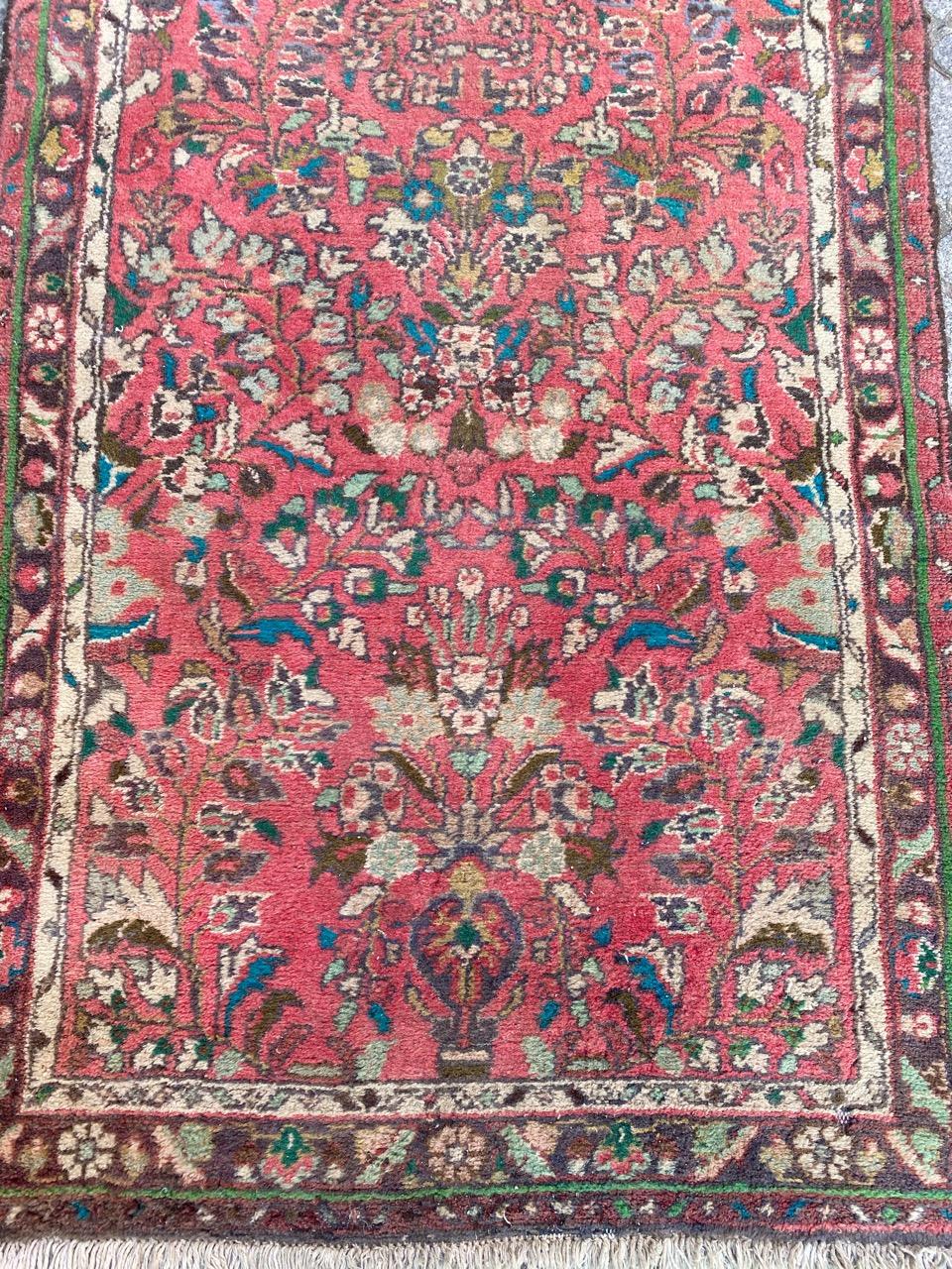 Sarouk Farahan Nice Vintage Mahal Runner For Sale